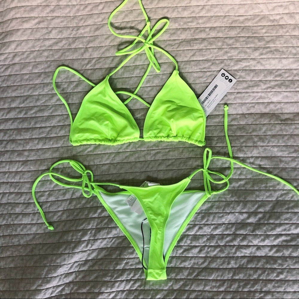 skimpy neon bikini set